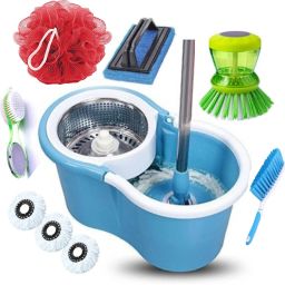 � Magic Combo Of Household Cleaning Steel Mop, Mop Set, Bucket, Cleaning Wipe-image-39