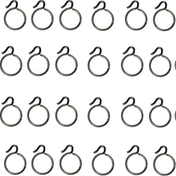 Steel Supreme Curtain Ring 1.5 Inches Silver Pack of 48 Curtain Ring with Hook-24
