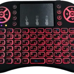 Tobo Mini Wireless Keyboard Rechargeable Black with Touch pad Mouse LED Back-lit Wireless Keyboard Mouse image 4