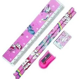 seaspirit UNICORN PENCIL, ERASER, SHARPENER, SCALE SET Pencil image 5