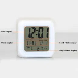 voltegic Digital White Clock image 2