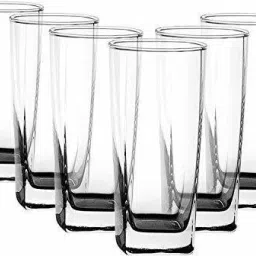 (Pack of 6) Crystal Clear Glassfor Juice,Water,Milk,Mocktail,Cocktail,Beer,Wine,Whiskey,Soda Glass Set Water/Juice Glass-image-2
