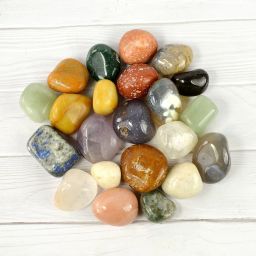 100% Natural Crystal New-84-Mix Tumble Stone-Tumble-stone-200gm Regular Asymmetrical Crystal Stone-picture-28