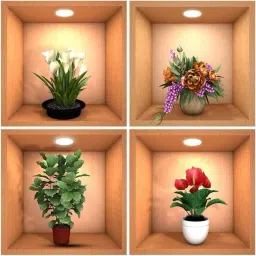 Set of 4 pcs 3D wall sticker for room decor 3D Poster-image-31