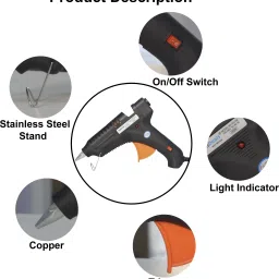 aptechdeals Max 100 Watt With 5 Sticks High Temperature Corded Glue Gun image 2