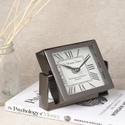 de maison decor Time's Canvas ( Medium ) Black Iron Table Clock-picture-33