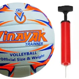 volleyball machine orange with air pump Volleyball - Size: 4-image-15