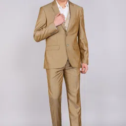 Men 3PC SB2BTN NTCH LPL WID WC PIPNG-CONT FT Self Design Suit-image-12