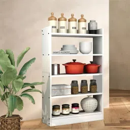 ew Book Shelf for Home - 5 Tier Cube Multipurpose Rack For Storage Organizer Stand Engineered Wood Open Book Shelf image 3