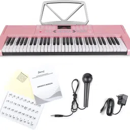 juarez JRK661KLM 61-Key Light-Up Keyboard Piano with 255 Timbres, 255 Rhythms, 50 Songs, Mic, Record/Playback, 3-Step Lesson, Percussion, LED Keys & More Digital Portable Keyboard-picture-34