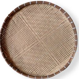Big Hole Bamboo Chalni for Vegetables, Grains & Herbs Washing & Strainer Tray-image-49