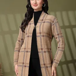 Juelle Printed Longline Open Front Shrug-3