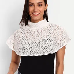 Espresso Self Design Cotton Crop Shrug-15