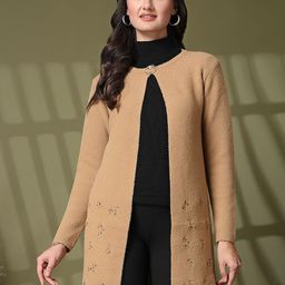 Juelle Tie-Up Neck Longline Open Front Shrug-19