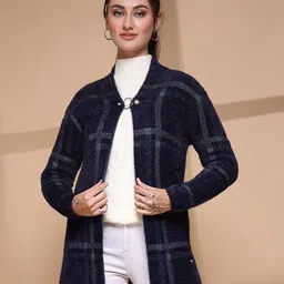Juelle Printed Longline Open Front Shrug-0