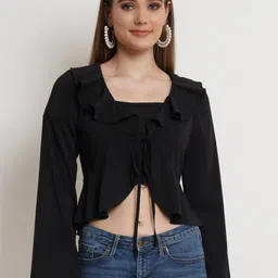 DODO & MOA Women Black Shrug-19