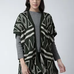 Club York Women Green & White Printed Shrug-picture-33