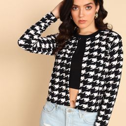 Popwings Women Abstract Printed Shrug-2