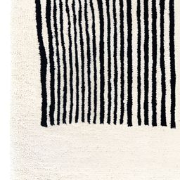 Rugberry White Striped Hand-Tufted Woollen Carpet-image-97