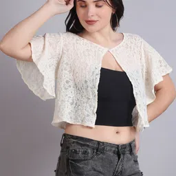 Dressitude Women Crop Button Shrug-21