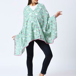 Mom For Sure by Ketki Dalal Printed V-Neck Pure Cotton Maternity Shrug-25