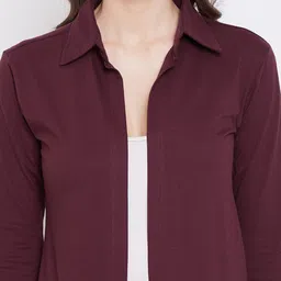Hypernation Front Open Asymmetric Cotton Longline Shrug image 3