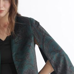 RAREISM Ethnic Printed Silk Open Front Shrug image 2
