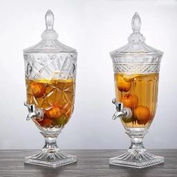 Pack of 2 Imported Glassware Mason Jar, Juice, Water Trendy Beverage Dispenser Bottled Water Dispenser-25