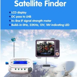 divinext A06 New Arrival with Buzzer Sound & Compass Digital Satellite Finder Signal Meter Digital Satellite dB Meter Dish Antenna Gain Measuring Instrument Satellite Finder with LCD Screen Suitable for All DTH Dish Cable TVs Digital Voltage Tester image 2