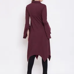 Hypernation Front Open Asymmetric Cotton Longline Shrug image 5