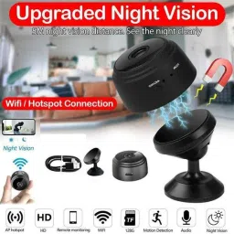 Ducncon Wifi Wireless 1080p HD Spy Hidden Built-in Battery Night Vision Support 64GB Security Camera-picture-35