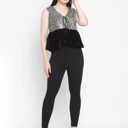 Amagyaa Self Design Embellished Tie-Up Shrug image 4