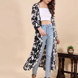 SCORPIUS Floral Printed Longline Shrug image 3