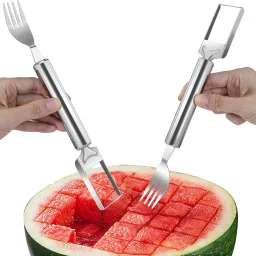 Watermelon Cutter Slicer Stainless Steel Fruit Fork-25