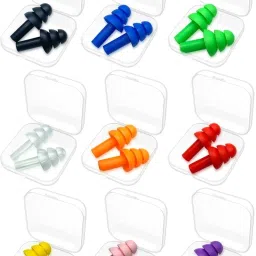 9 Pair Ear Plugs for Sleeping Noise Cancelling,Reusable Silicone Sound Blocking Ear Plug & Nose Clip-image-58