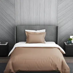 SPACES Hygro Hygro Brown & White Printed Pure Cotton AC Room 350 GSM Single Bed Quilt-image-56