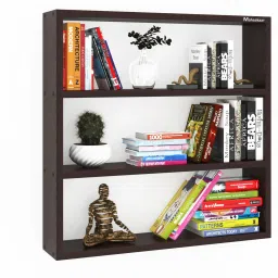 Book Rack Wenge | Wall Book Shelf and Storage Unit for Living Room Engineered Wood Open Book Shelf-12