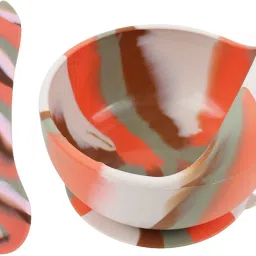 Silicone Bowl with Spoon Set for Baby, 100% BPA Free Suction base Feeding Bowl - silicone-21