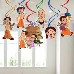 Chhota Bheem Hanging Swirls Ceiling Decorations, for Birthday Pack of 6-image-17