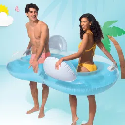 vwretails Double Lounge Inflatable Pool Float – Comfortable 2-Person Float with Dual Seating and Headrests Swim Floatation Belt image 4