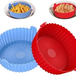 2PCS Air Fryer Silicone Pot Replacement of Parchment Paper Liners Airfryer Tray-picture-15