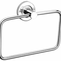 Wall Mounted Towel Ring / Towel Holder / Napkin Hanger (Rectangle) Silver Towel Holder-image-59