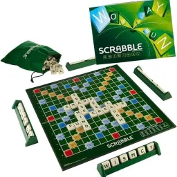 Original Board Game, Classic Word Game with Tile Racks and Letter Bag 5.1 cm Chess Board-7