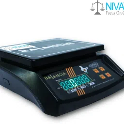 NIVAYO Balancia 30kg Double Display High Quality Weight Machine (New Model) For Kitchen/Shop With Power Adapter & 4V Re-Chargeable Battery Weighing Scale (Black) (Platform Size- 170 x 210mm, Dual Display, On Off Memory Function,grocery,kata,taraju,shop,computer electronic vajan kata , tarazu , jewellery , sabzi ,4V Re-Chargeable Battery) # Made in India Quality Assurance Weighing Scale (Black) RT-11 Weighing Scale (Black) Weighing Scale image 3