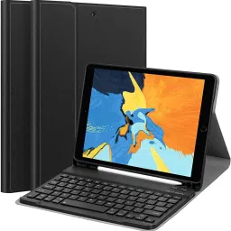 microware Wireless Bluetooth Keyboard 10.2'' for i Pad 9th,8th,7th Generation (2021/20/19) Bluetooth Handheld Tablet Keyboard-0