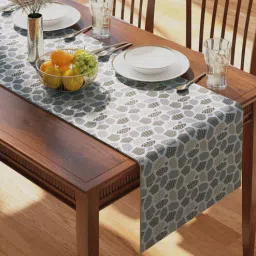 petal home Mosaic (70x13) Grey Cotton Table Runner-picture-5