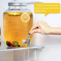 Mason Jar Counter Table Top Infused Water & Beer Dispenser 4 liter Bottled Water Dispenser-image-98