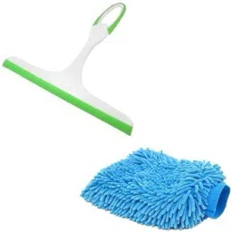 Set Of 2 In 1, Multi-purpose Microfiber Gloves for Washing With, Window Glass Wiper Cleaner Combo-29