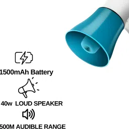guggu A265 MEGAPHONE -Robust Audio Quality,Innovative Features with USB,TF,240s record Indoor, Outdoor PA System image 3