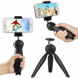 SGMSC YT 228 Mini Tripod Clip Holder Compatible with All Mobile Phones and DSLR Camera Tripod Ball Head-42